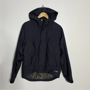 REI Gore-Tex Rain Jacket Mens Solid Black Vented Hiking Small